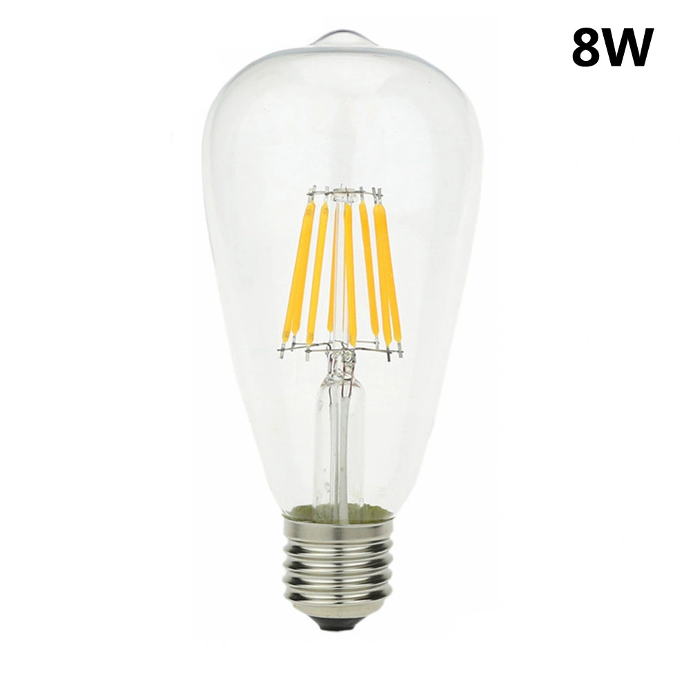 E27/E26/B22 Transparent LED Filament Bulb Light 4W Retro Vintage Incandescent Lamps Home Decor Glass Bulbs Light