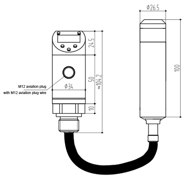 PNP Compatible Intelligent 5 M 10m H2O Water Liquid Level Switch