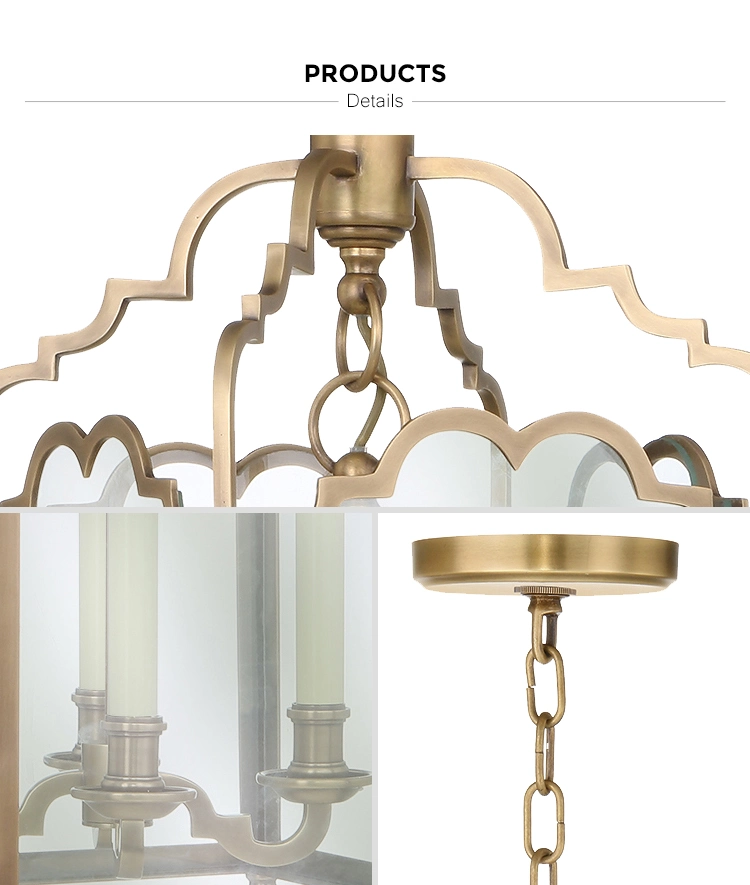 New Design Brass Glass Vintage Cage Pendant Light Decorative Lighting