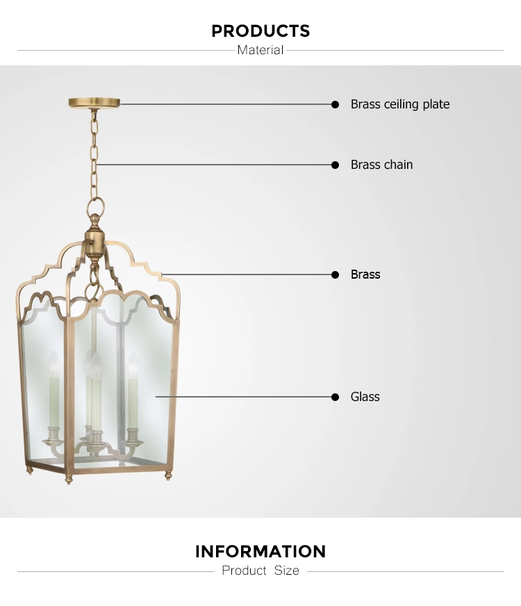 New Design Brass Glass Vintage Cage Pendant Light Decorative Lighting