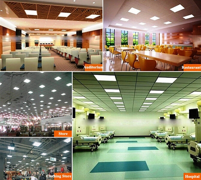 60W 600X600 LED Flat Panel 2X2FT Commercial White Drop Ceiling Office Lights