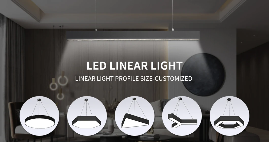 LED Pendant Suspended Ceiling Light with Square Rectangle Shape