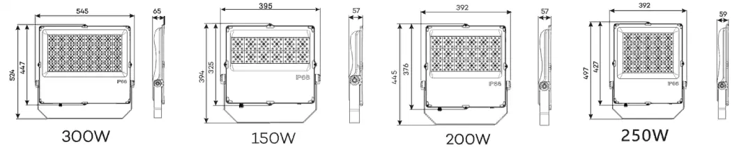 Factory Price 100W 150W 200W 300W 400W Sport Filed Outdoor Stadium Garden Landscape Tennis Court Yard IP66 Waterproof Dustproof Roadway Square LED Flood Light