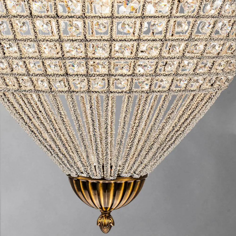 Laiting Lighting 5-Light Dimmable Gold Chandelier with Crystal Accents