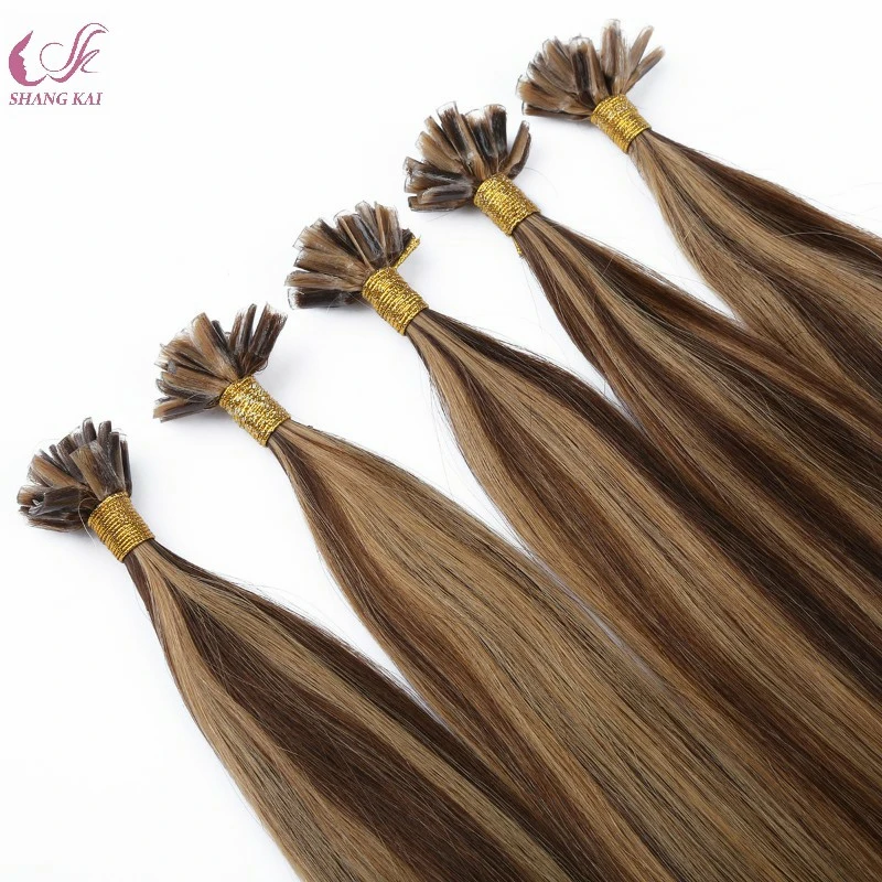 Virgin Full Cuticle Russian Hair U Tip Piano Color Human Hair Extension