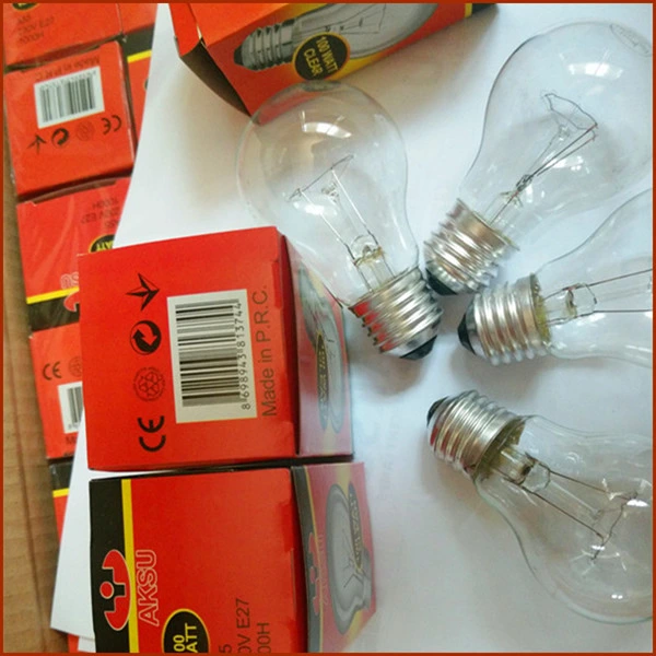 General E27 B22 Base A55 220V 75W 100W Clear Frosted Incandescent Light Bulbs