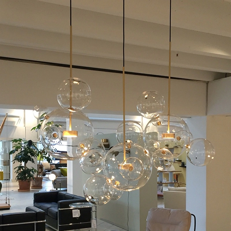 Home Lighting Chandelier Light Nordic Modern Hanging Mounted Glass Pendant Lamp