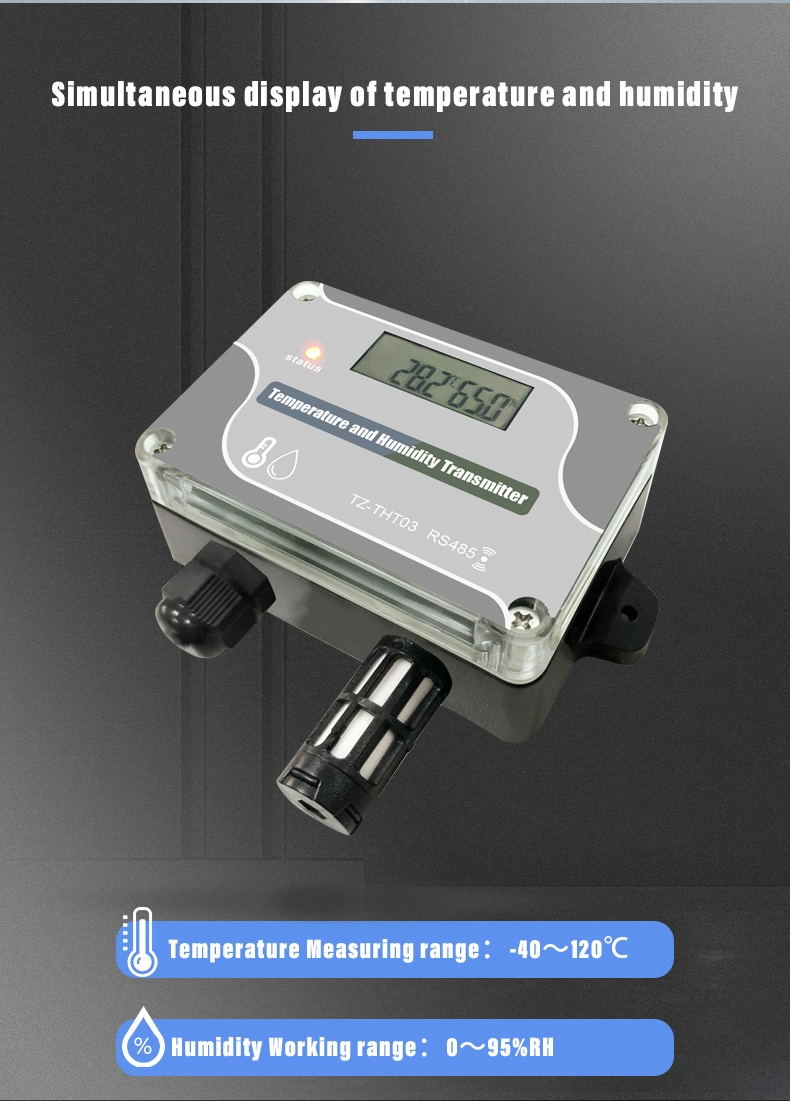 Temperature Humidity Sensor Industrial Transmitter Humidity Transmitter RS485 Sensor for Server Room