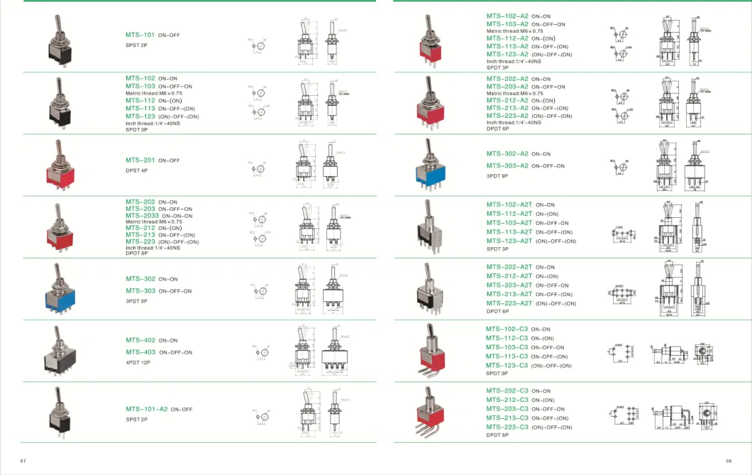 Factory Price Lt1132c Single Pole on-off-on Auto Reset Toggle Switch UL