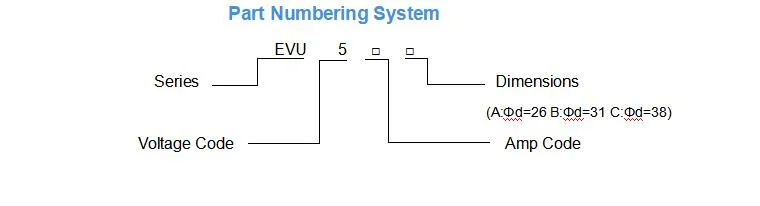 EV Battery DC Fuse 500VDC Supply of Tubular Fuse Serie 80A 120A 700A 500A 600A 200A