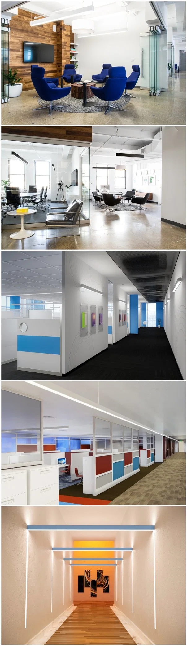 Linear Down Light Recessed LED Linear Light Aluminum Profile Office Lighting Chandelier