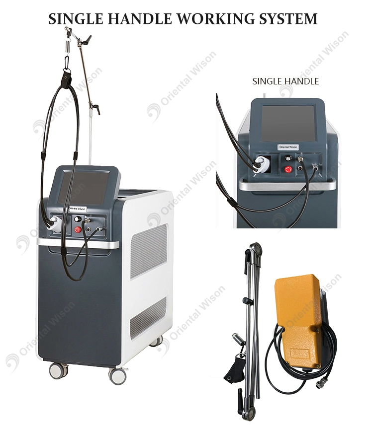 Alexandrite 755nm 1064nm ND YAG Laser Permanent Hair Removal Veins Removal Laser Conducted by Fiber