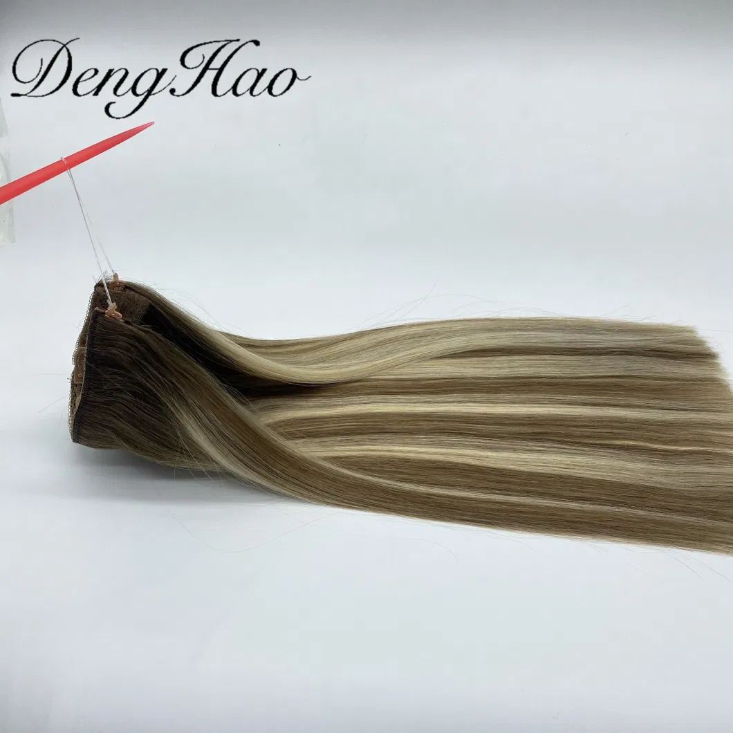 Wholesale Remy Double Drawn Brazilian Human Virgin Halo in Hair Extensions