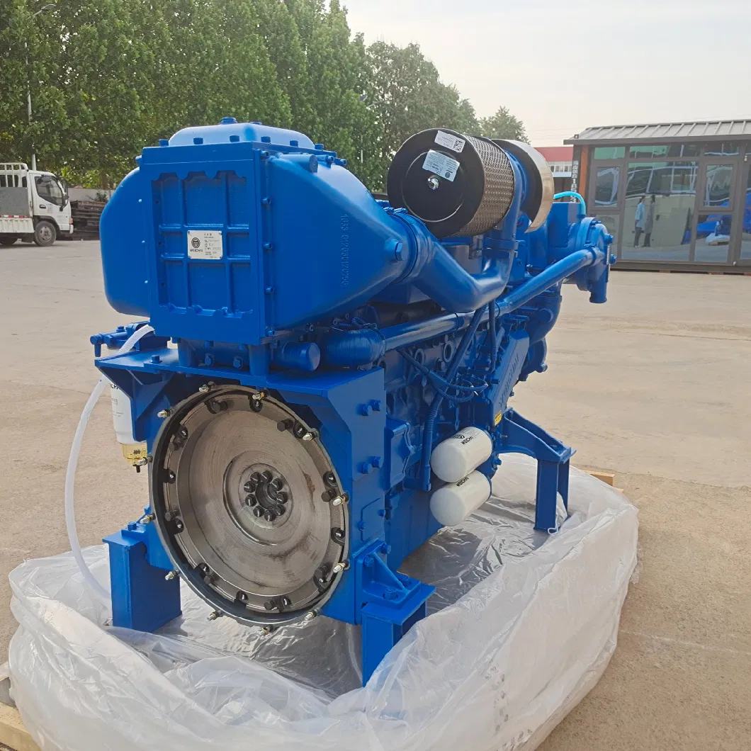 New Low Price Main Propulsion Ship Fishing Boat Motor Diesel Marine Engine with Gearbox Famous Brand Weichai Wp12 Wp13 High Quality