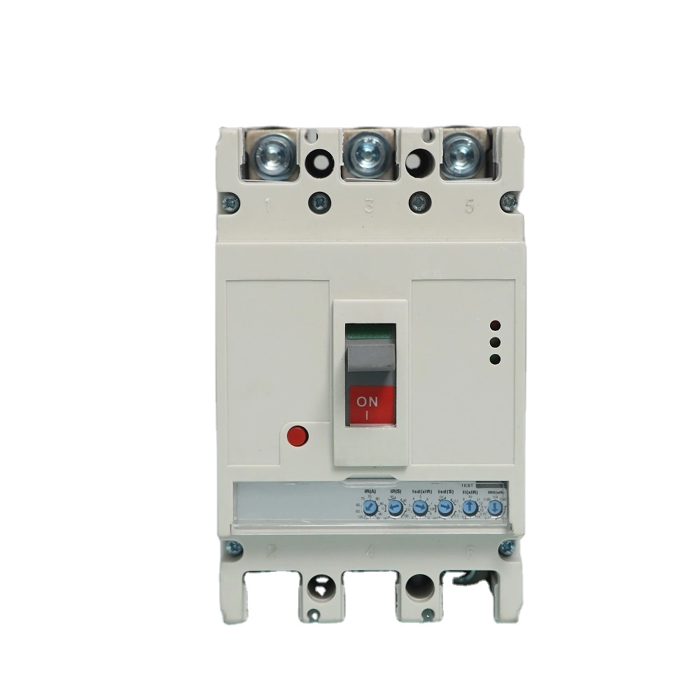 Four Phase 250A Full Silver Point Electronic MCCB Protection Against Overloads and Short Circuits