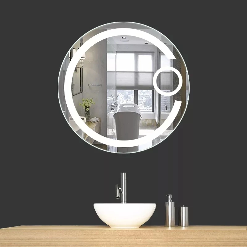 Round Wholesale Touch Screen Bathroom Design Wall Decor Backlit LED Lighted Vanity Mirror Light