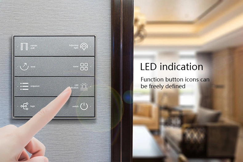 Knx Automation System Smart Home Hotel Intelligent 8 Push Button Wall Switch