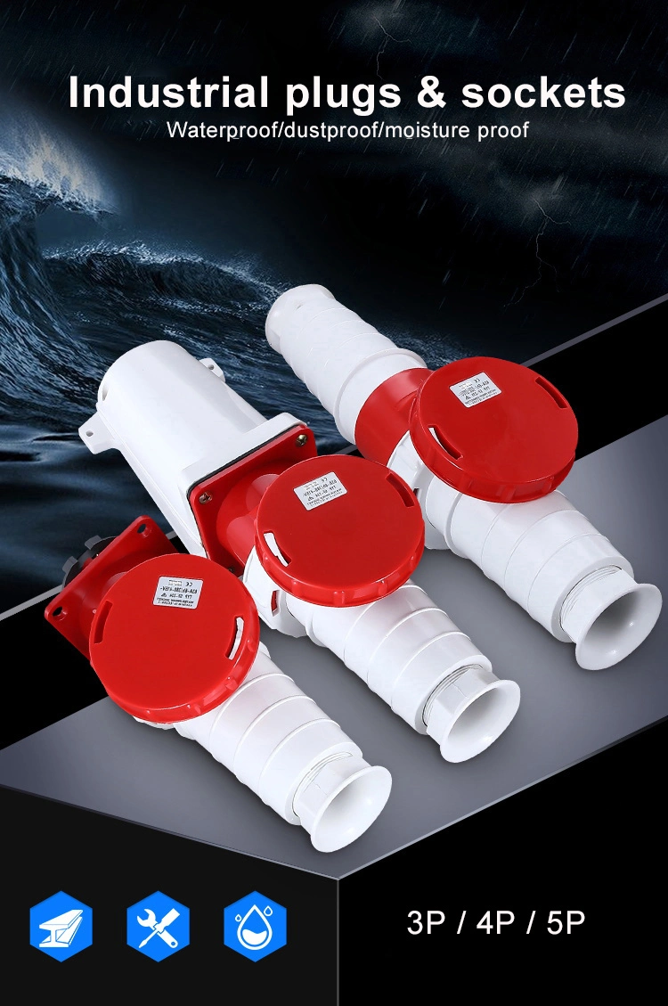 China Blue, Red Waterproof and Dust-Proof Explosion Proof Socket Wall Mounted Electrical Plug Types