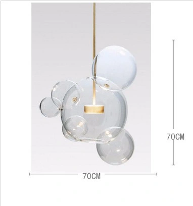 Home Lighting Chandelier Light Nordic Modern Hanging Mounted Glass Pendant Lamp