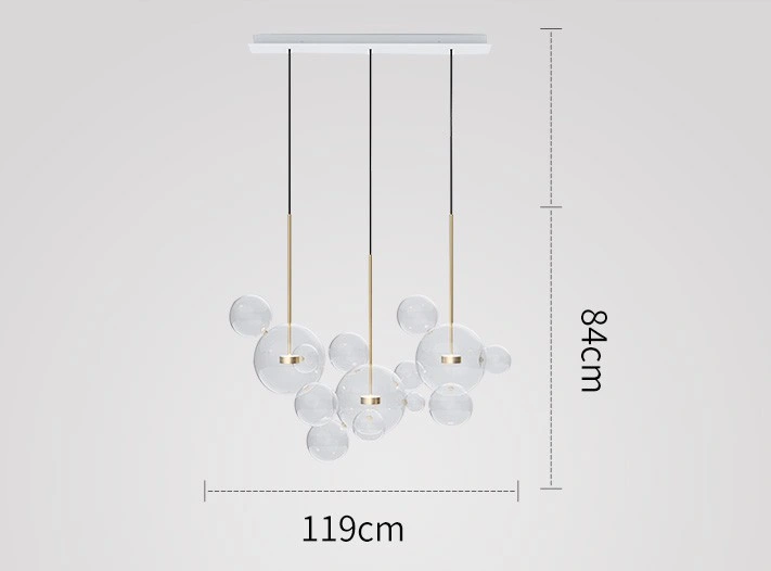 Home Lighting Chandelier Light Nordic Modern Hanging Mounted Glass Pendant Lamp