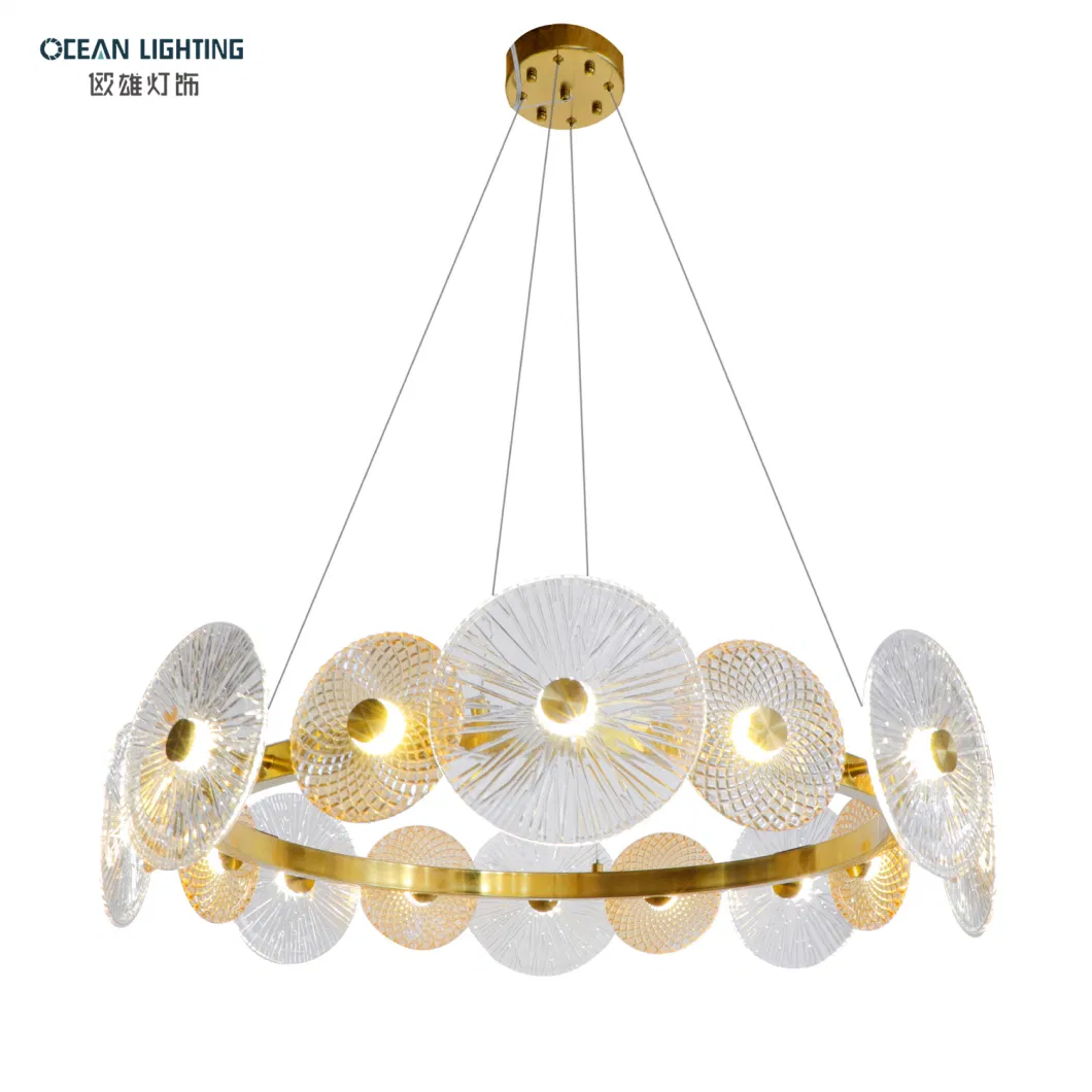 Modern LED Living Room Hotel Pendant Lighting New Design Round Ceiling Light