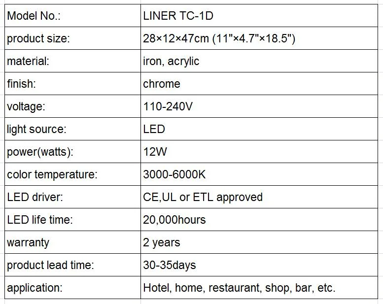 Aluminum Material LED Task Light Table Lighting for Indoor Decor Aluminum Material