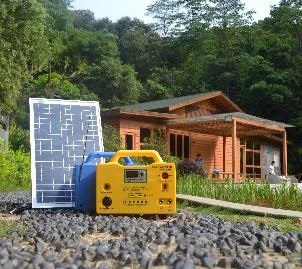 Solar Home Power Station 12V DC Solar Panel Green Lighting
