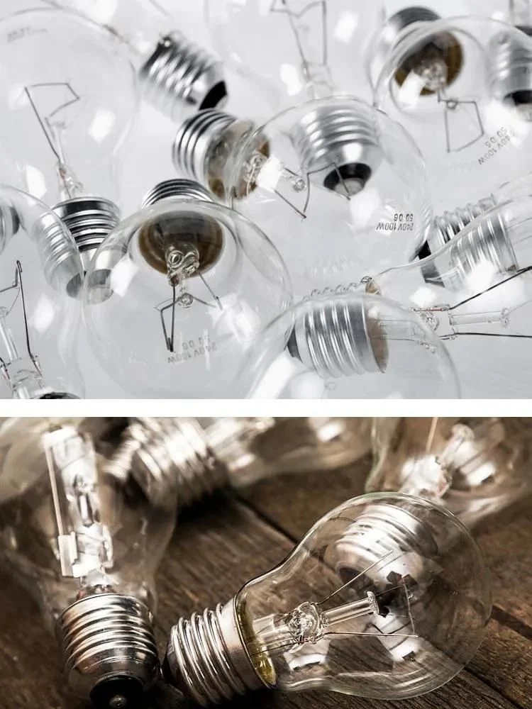 A60 Incandescent Bulbs Light Clear Glass 100W 240V