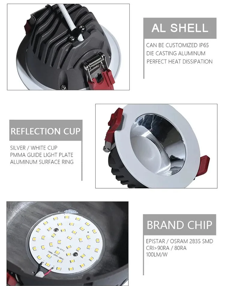 High Brightness Indoor Lighting LED Spot Light 15W Recessed Commercial Spotlight