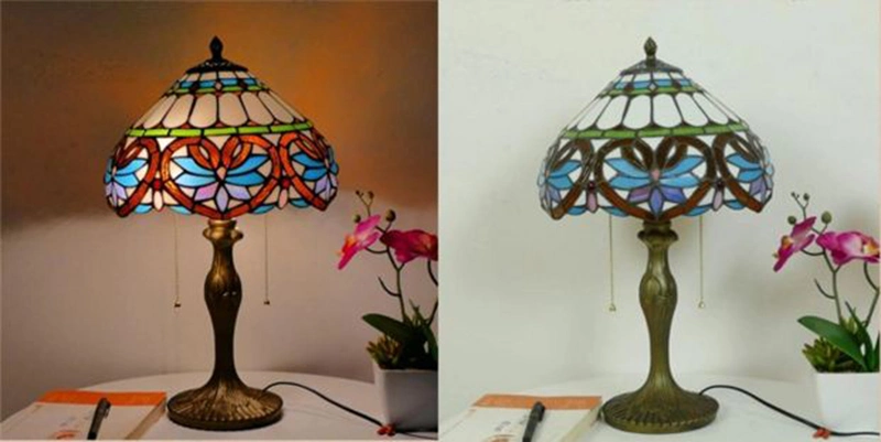 30cm Tiffany Lamp Bedroom Living Room Study Personality Retro Bedside Lighting (WH-TTB-30)