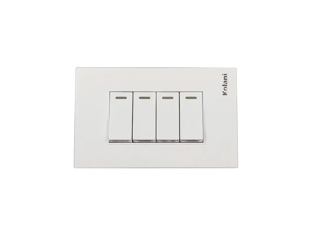 Luxury Room Home Decorative Wall Mount 4 Gang House Electrical Light Switch