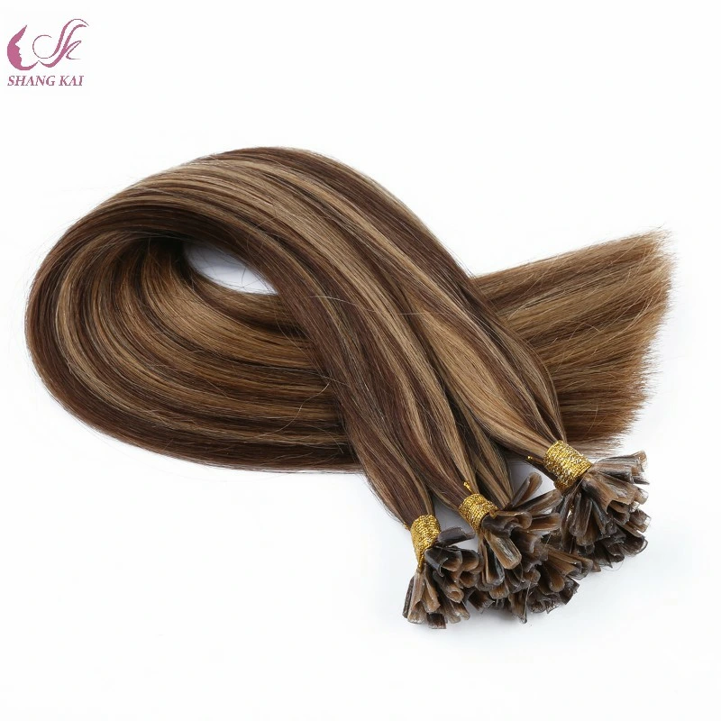 Virgin Full Cuticle Russian Hair U Tip Piano Color Human Hair Extension