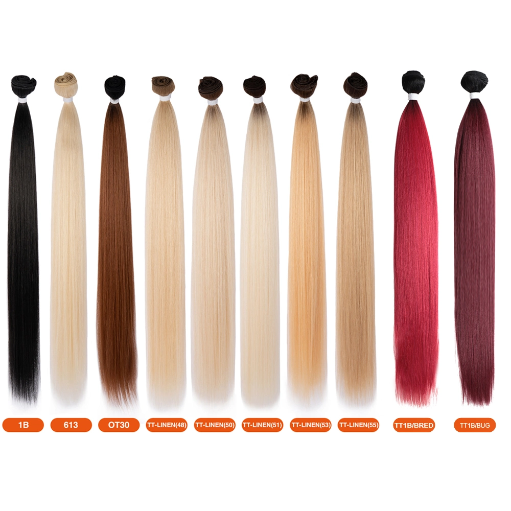 For Women Sleek Wholesale Vendor Straight Blond Ombre Synthetic Hair Extension