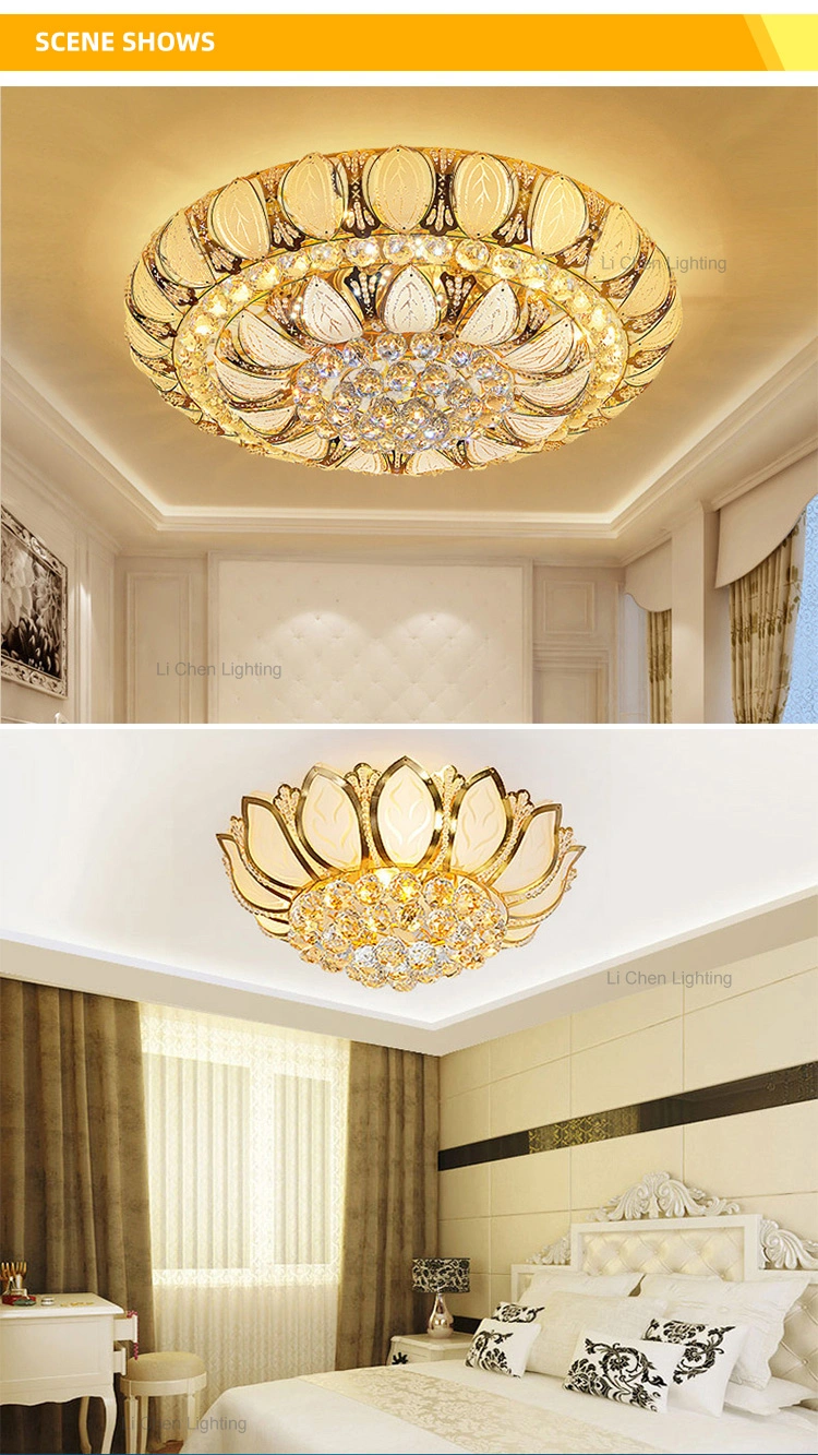 Modern Style Lighting Decorative Living Room Dining Room Glass Crystal LED Ceiling Lamp