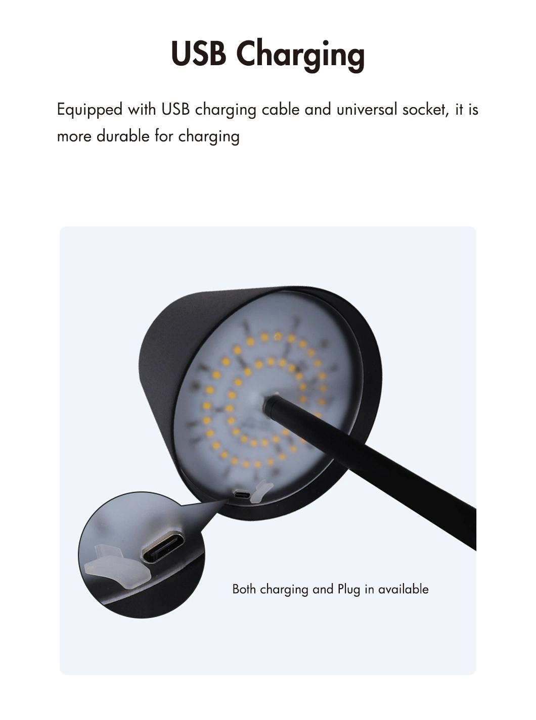 3.5W Simple-Style Energy Saving Lamp for Bedside Table or Desk