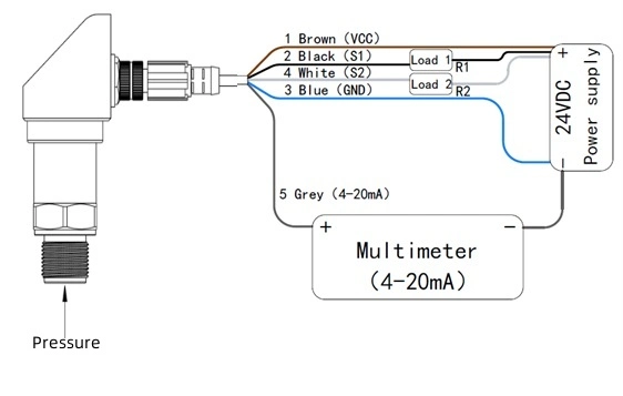 hot-selling 4-20mA industrial Intelligent pressure switch with digital display