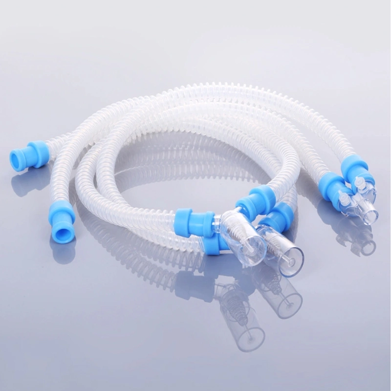 Disposable Mechanical Ventilator Tubing Corrugated Anesthesia Breathing Circuit