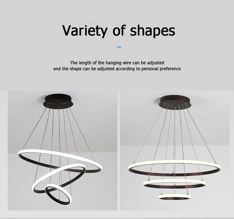 Modern Dine Dining Room Pendant Lights Rings Lamp Indoor Lighting Ceiling Lamp Hanging Light Fixture Decorative Indoor Lighting