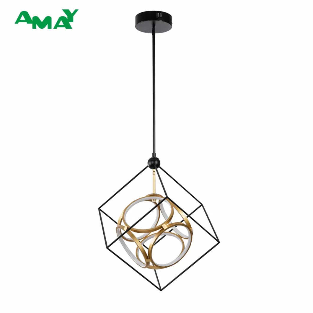 Metal Frame Mixed Color LED Dimmable Chandelier for Kitchen and Dining Room