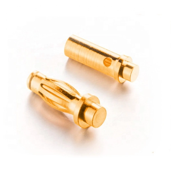 Custom 2.0mm Extended Electrical Banana Plugs Male Female Gold Plating Brass Pin Connectors