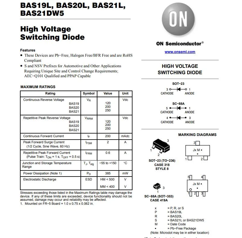 Bas21lt1g Sot-23 on Semim Discrete Semiconductor