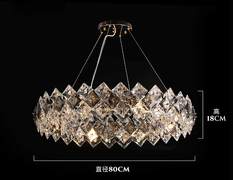 Super Skylite Drop Lights Silver LED Lights for High Ceiling Glass Chandeliers Modern Crystal Ceiling Light LED