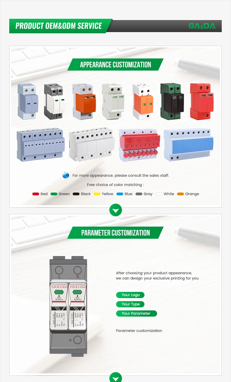 AC SPD G2040dz-280-2p Transient Voltage Surge Suppressor for The Power Supply Against High Voltage Peaks Tvss