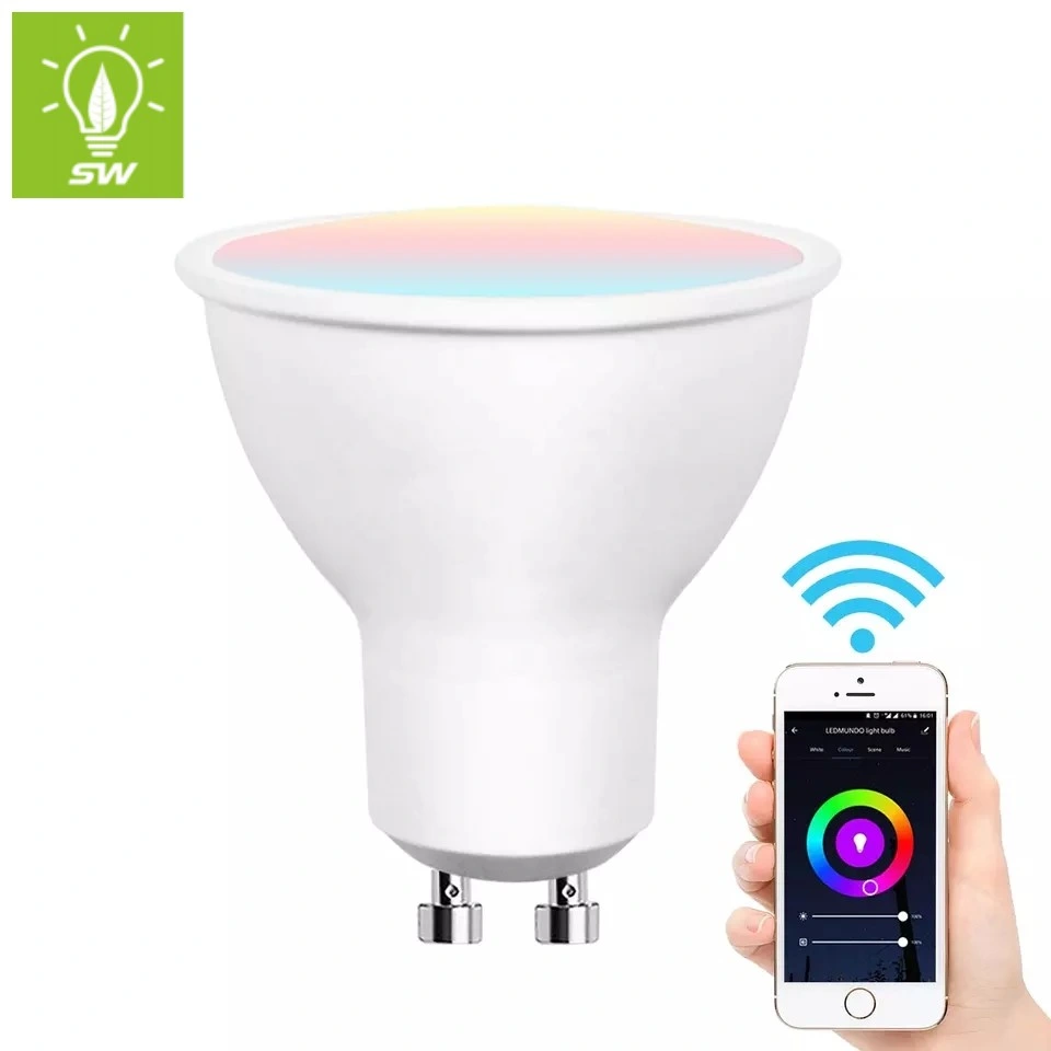 Tuya WiFi Smart New ERP PC CCT 85-265V GU10 MR16 38&deg; Interior Lighting 110&deg; RGB Remote Control Dimmable Energy Saving Spot Down Light Lamp LED Bulb