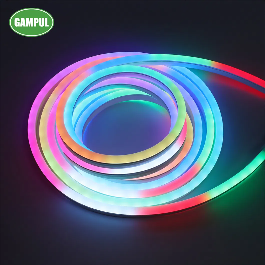 5m RGB LED Neon Strip Smart Flexible Lighting Chasing 60W IP65 PVC Body for Indoor/ Garden Blue/ Green/ Yellow CCT