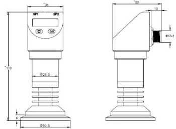 hot-selling 4-20mA industrial Intelligent pressure switch with digital display