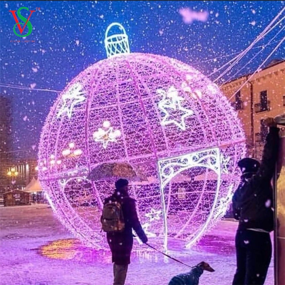 Christmas Outdoor 3D Sculpture Giant Ball Arch Motif Decoration Light
