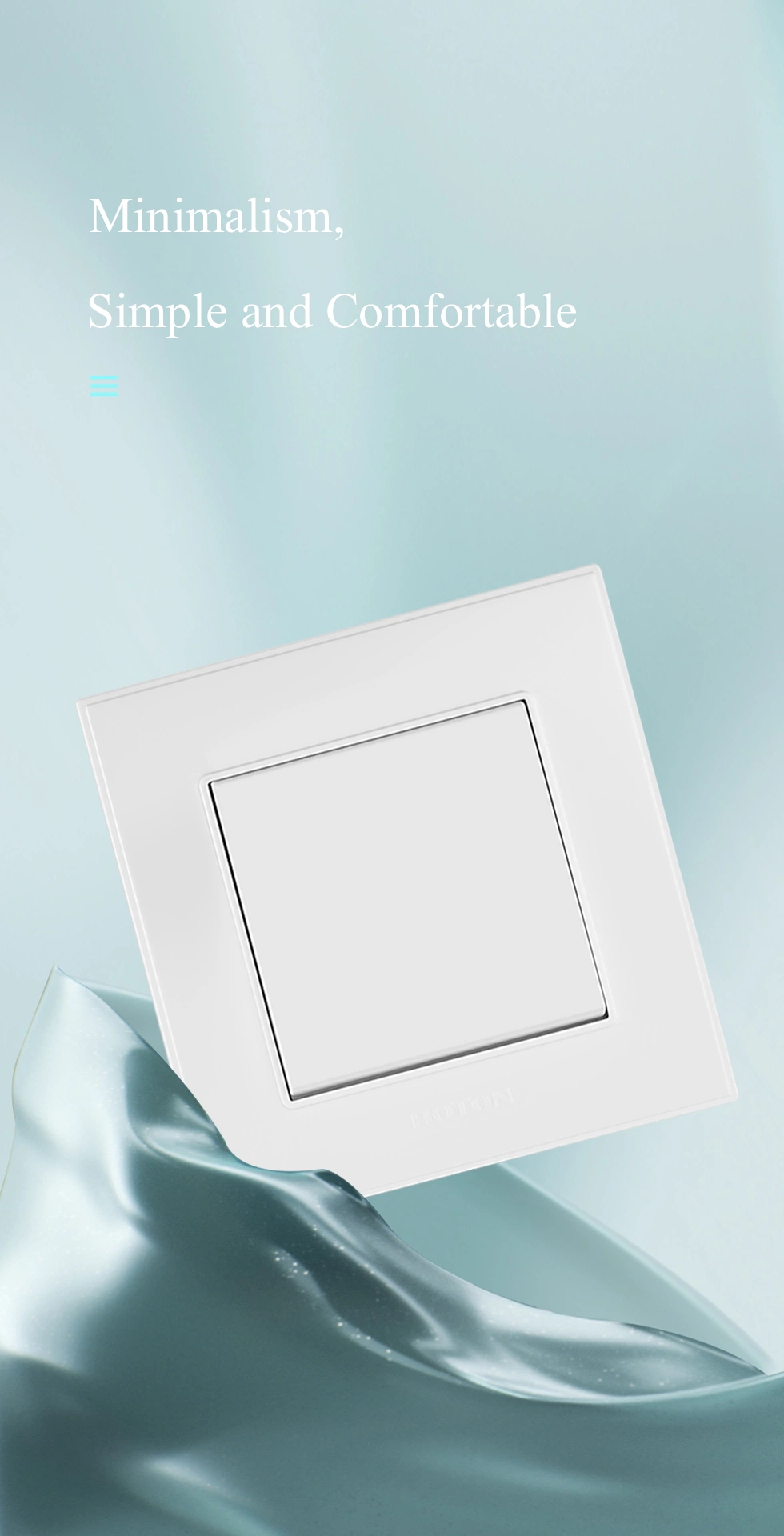 White Color Indoor 2 Gang 1 and 2 Way Decorative Wall Switch