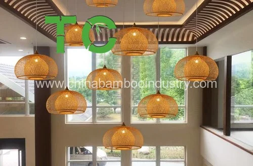 Cheap Price Bamboo Chandeliers Bamboo Lamp Bamboo Pendant Lamp Bamboo Lampshade for Kitchen Island, Chandeliers Lighting, Hand -Woven Hanging Ceiling Lampshade