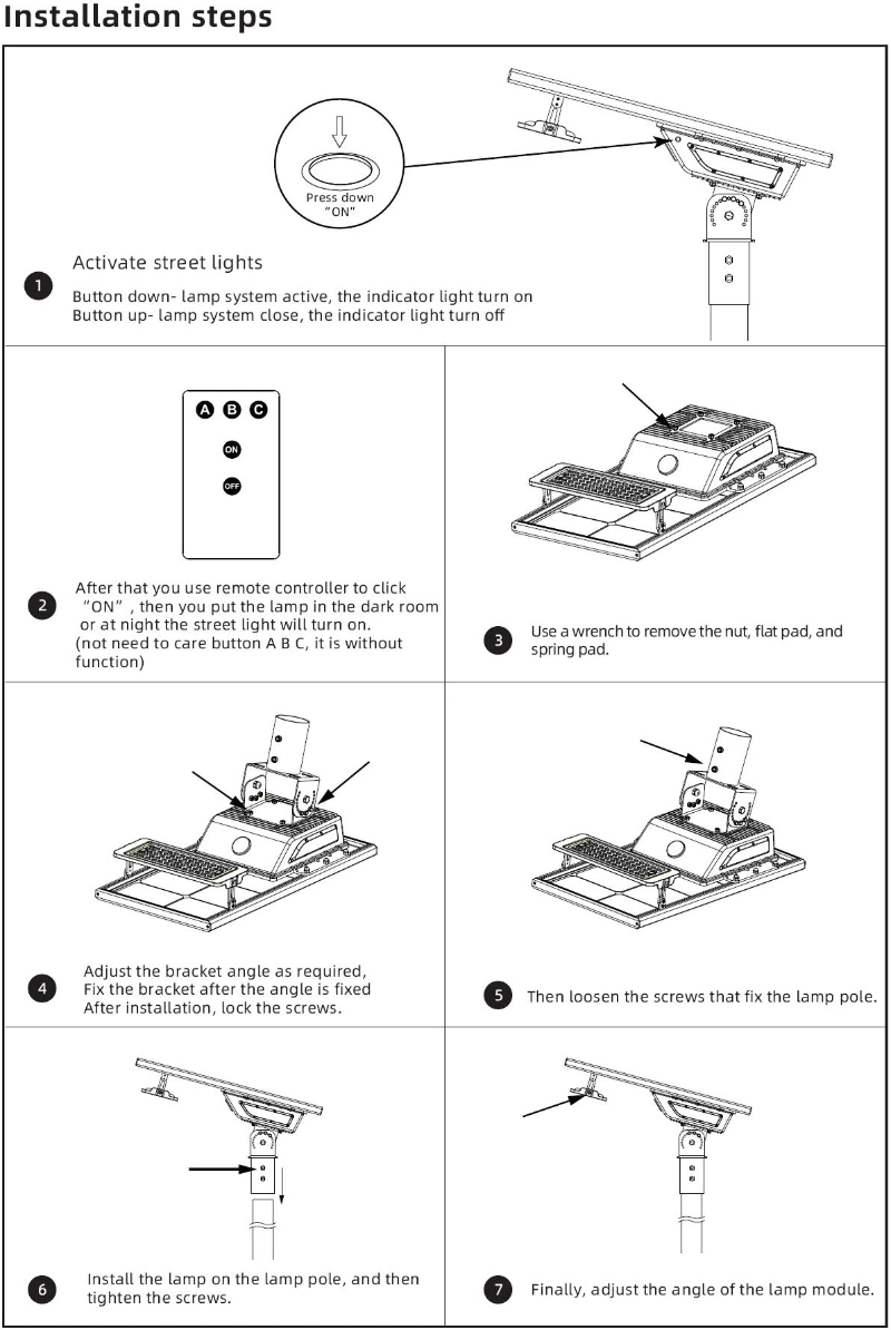 Outdoor IP65 All in One 80W Solar LED Street Garden Road Lamp